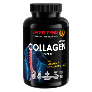 Артро комплекс COLLAGEN ARTRO+, ТМ SPORT-FENIX, з вітамінами C&D3 та Гіалуроновою кислотою, 120 капсул