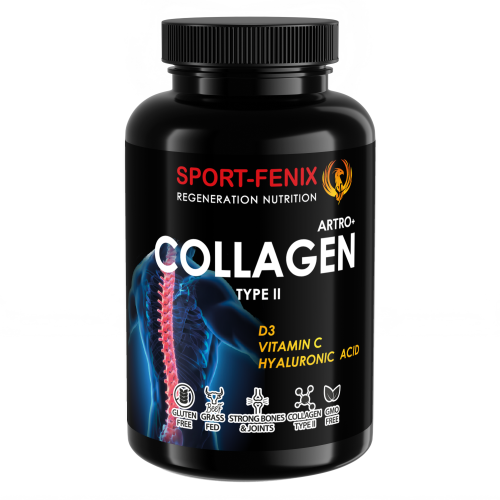 Артро комплекс COLLAGEN ARTRO+, ТМ SPORT-FENIX, з вітамінами C&D3 та Гіалуроновою кислотою, 120 капсул Артро комплекс COLLAGEN ARTRO+, ТМ SPORT-FENIX, з вітамінами C&D3 та Гіалуроновою кислотою, 120 капсул