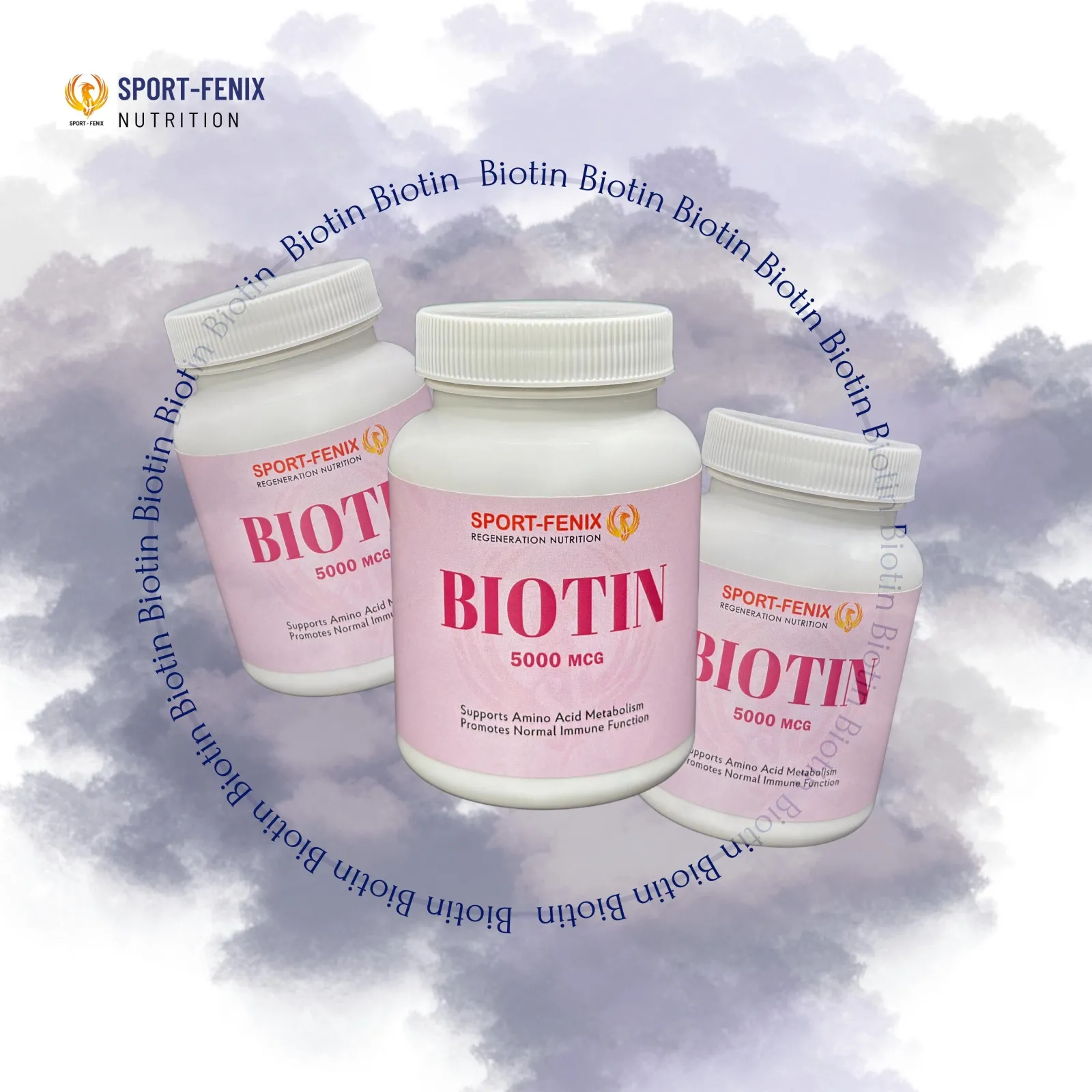 Вітаміни BIOTIN 5000 mcg, 90 капсул
